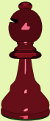 bispo xadrez vermelho